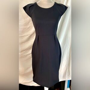 Kate Spade Black Ponte Cap Sleeve Sheath Dress, Size 2